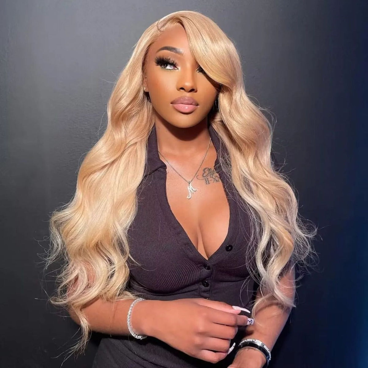 Blonde 613 Body Wave 13X4 Lace Closure Human Hair Wig