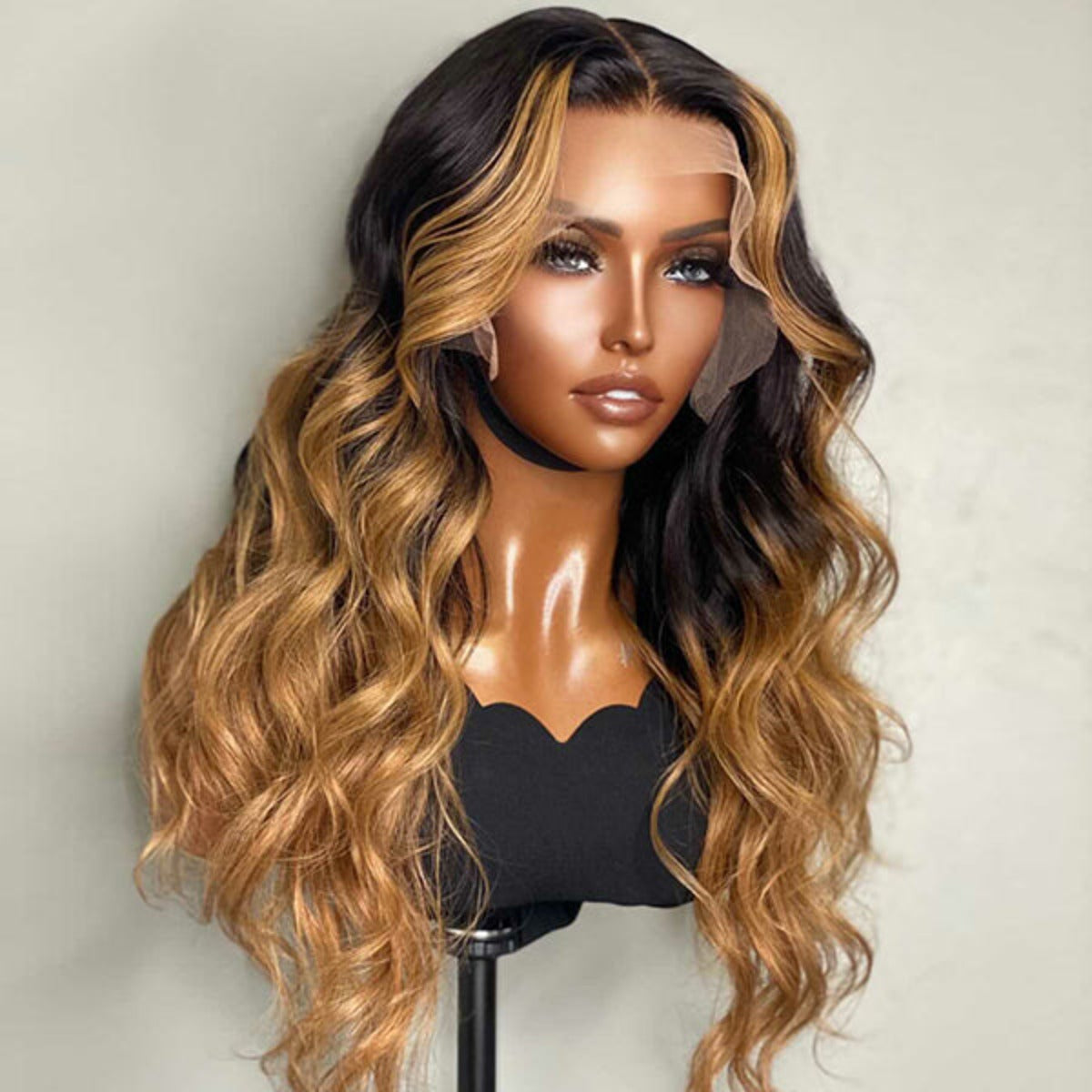 1B 27 Ombre Glueless 13x4 Lace Frontal Body Wave Wig